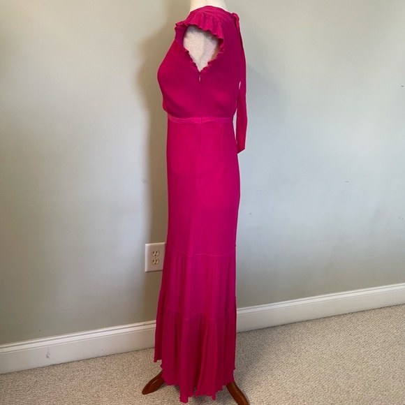 Marie Oliver Dezi Ruffle Dress in Magenta - Size 0 - Picture 5 of 12